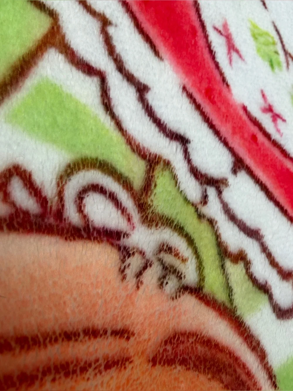 Hello Kitty Strawberry Shortcake Pink Plush Throw Blanket 37 x 49 Lightweight